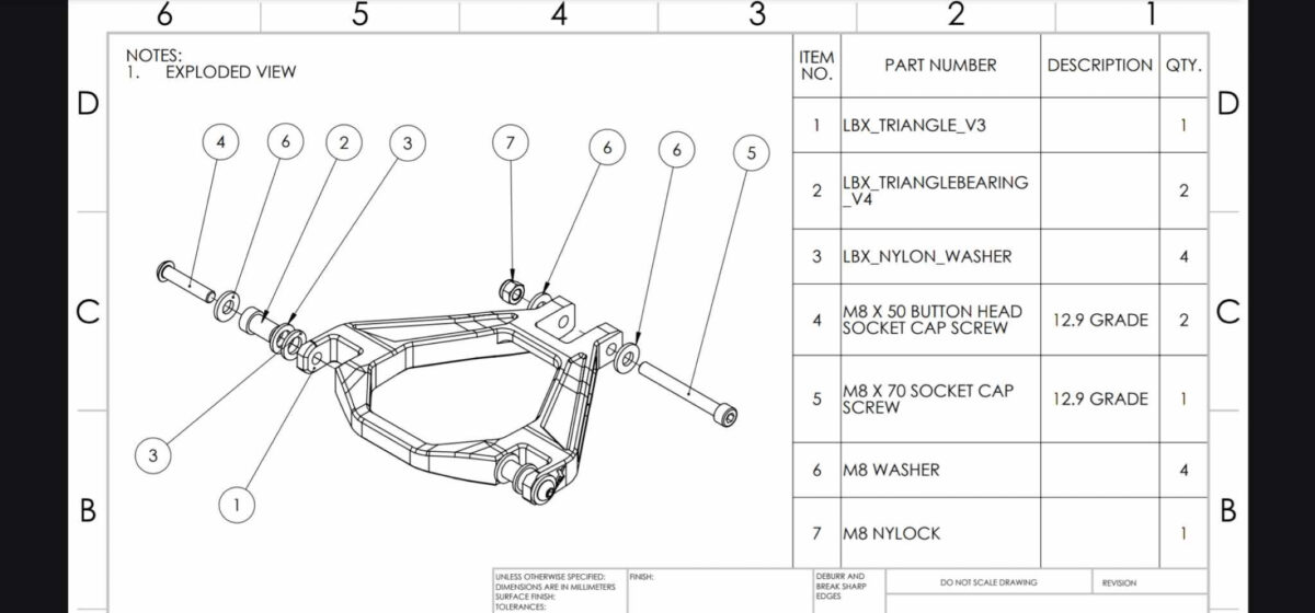 Version 2 EBMX Race Triangle and Linkage (Compatible Only with the EBMX YSS Rear Shock) - Image 3